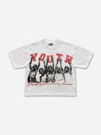 Protect The Troops Youth Vintage Graphic Cropped T-shirt