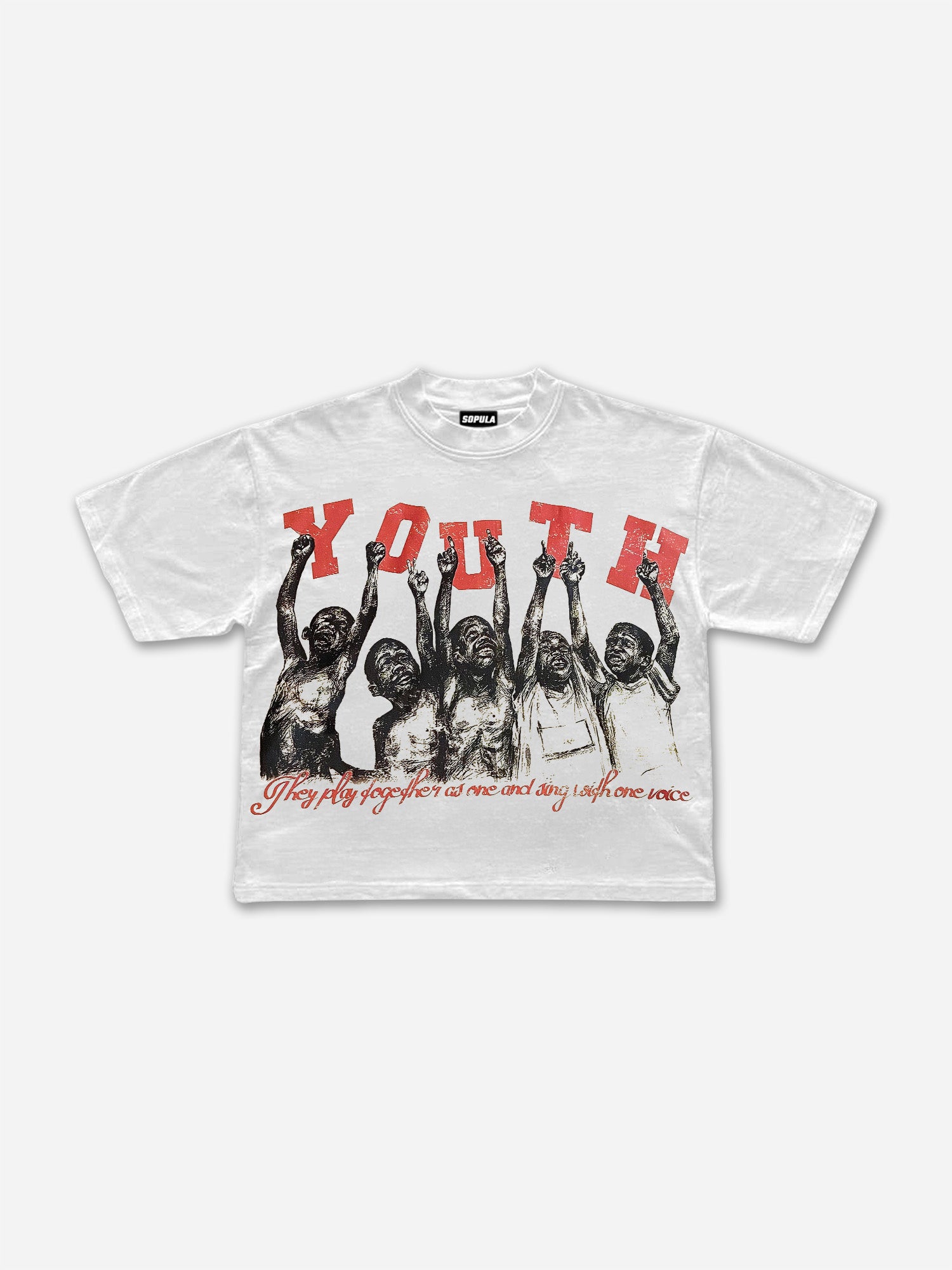 Protect The Troops Youth Vintage Graphic Cropped T-shirt
