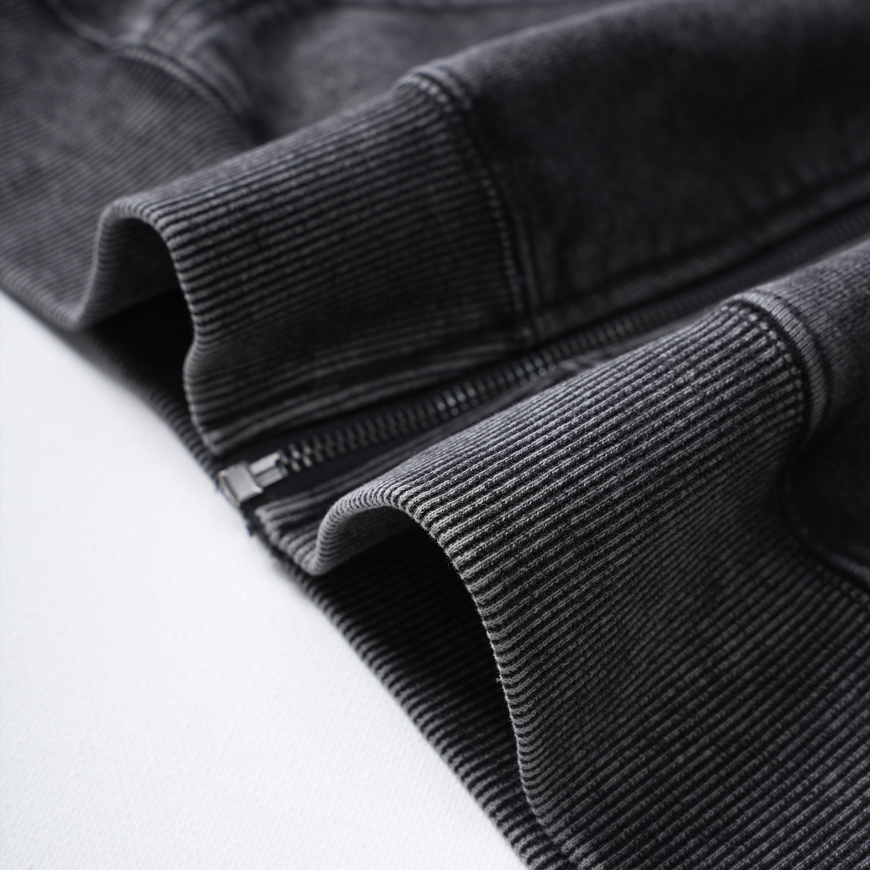 Black No. 8 Cross Vintage Eyes Graphic Washed Oversized Zip Up Hoodie