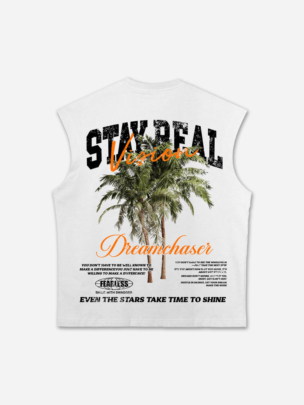 Stay Real Coconut Vacation Vintage Graphic Tank Top