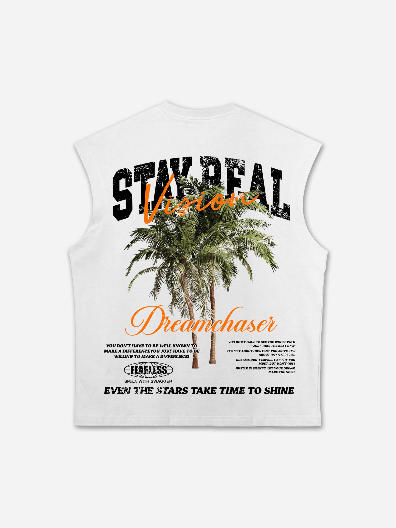 Stay Real Coconut Vacation Vintage Graphic Tank Top