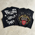 Hip-hop Street Boy Walks His Own Path Graphic Short Tank Top