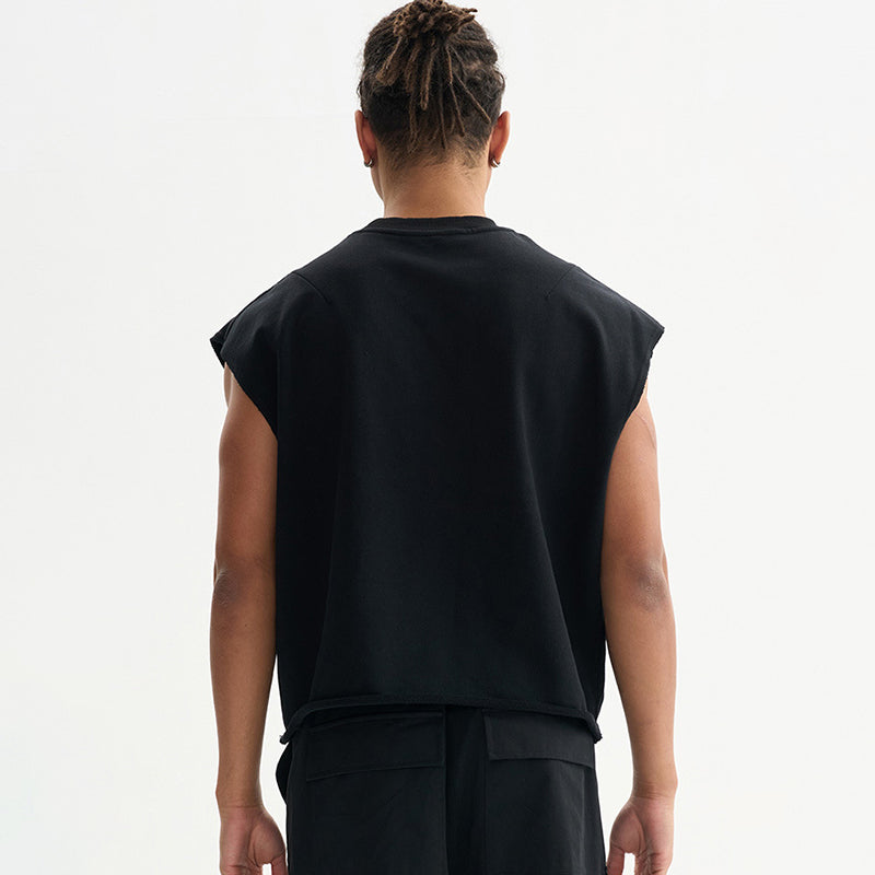 Unisex Basic Terry Cloth Short Tank Top