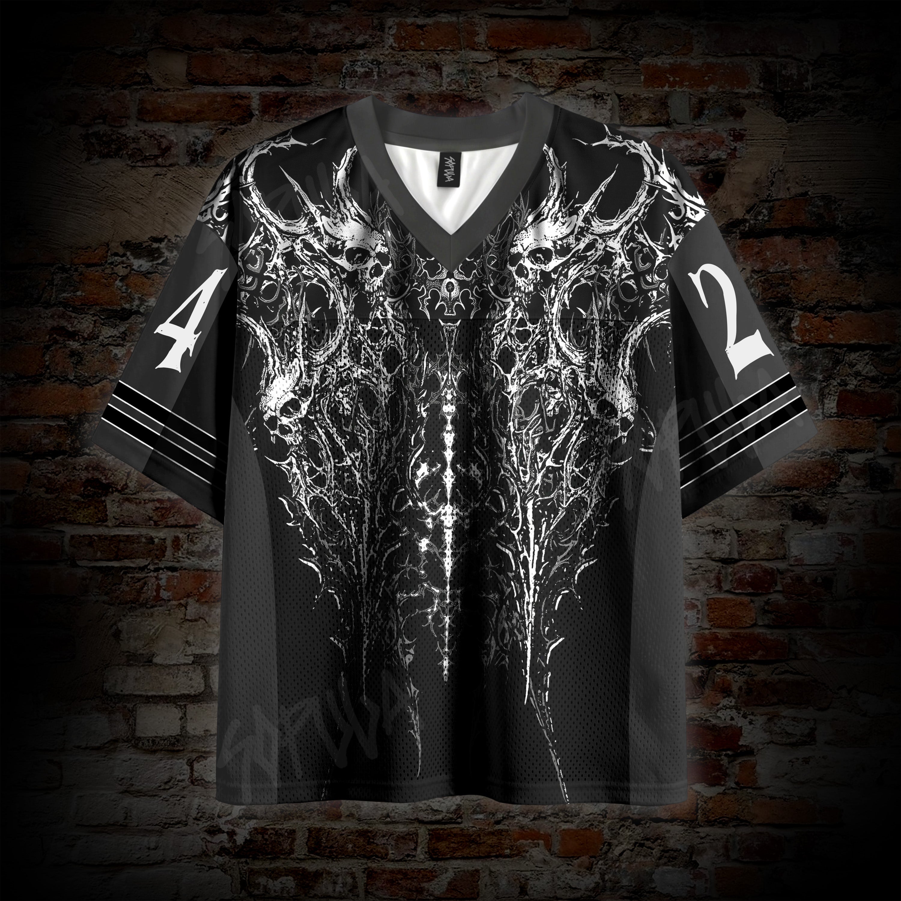 Dark Glory Gothic Graphic Mesh Jersey