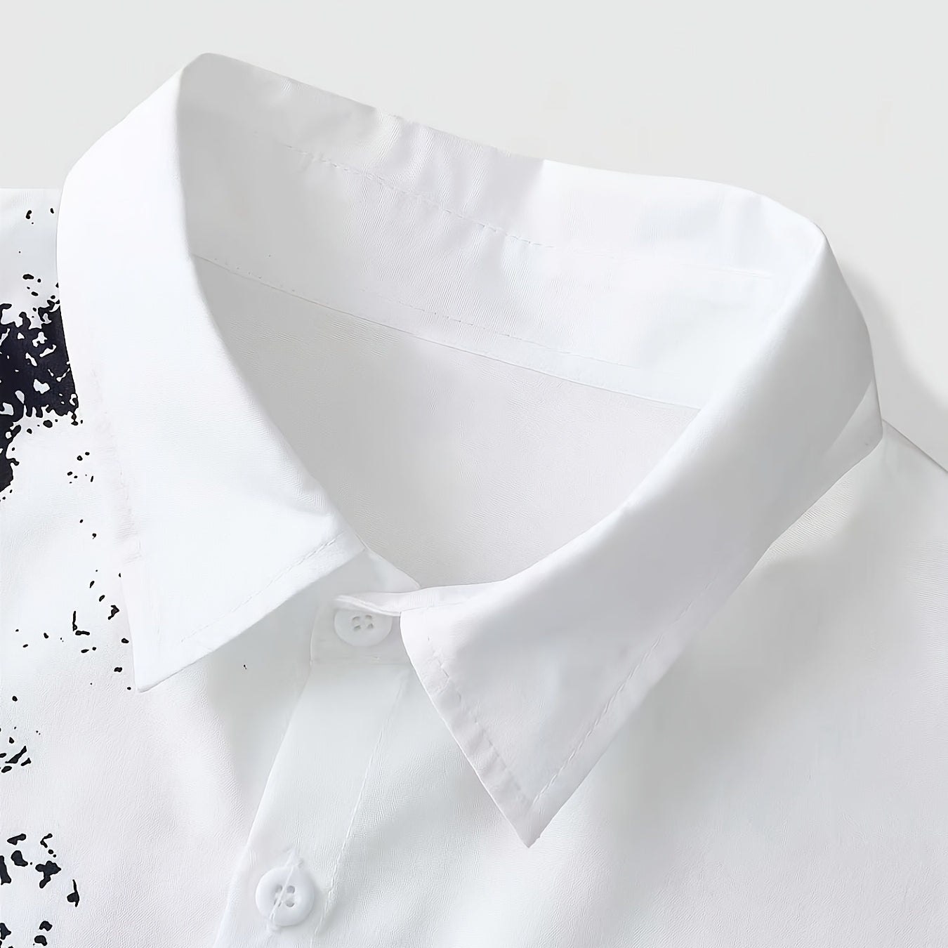 Men's Harajuku Print Loose Short-sleeve Shirt
