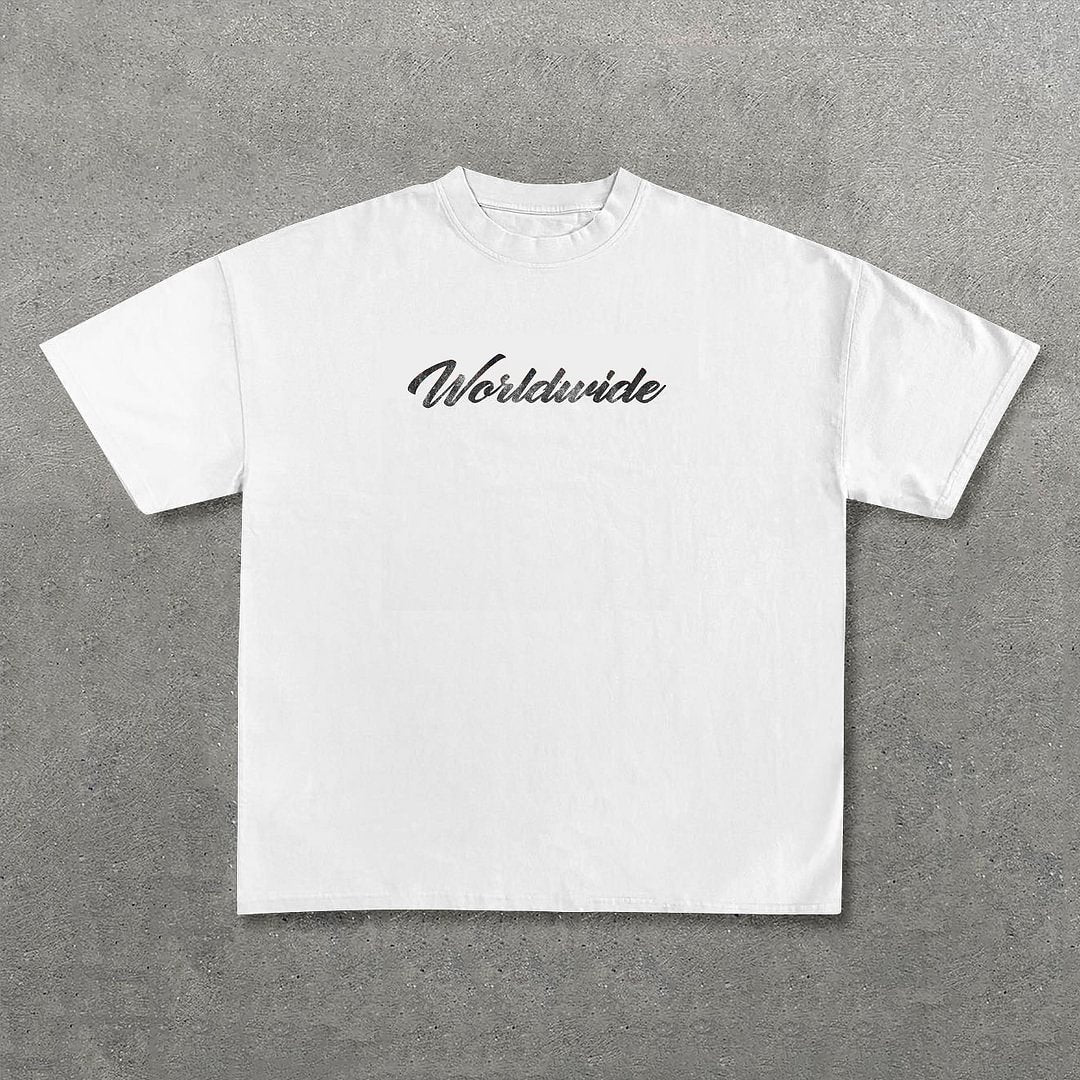 Vintage Personalized Move In Silence Graphic Casual Cotton Short Sleeve T-shirt