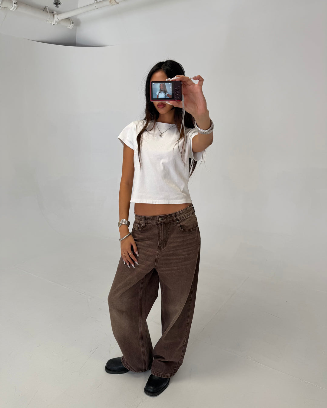 Relaxed Matcha Denim Jeans