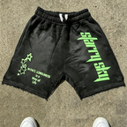 Men's Letter Star Print Drawstring Loose Casual Basketball Shorts