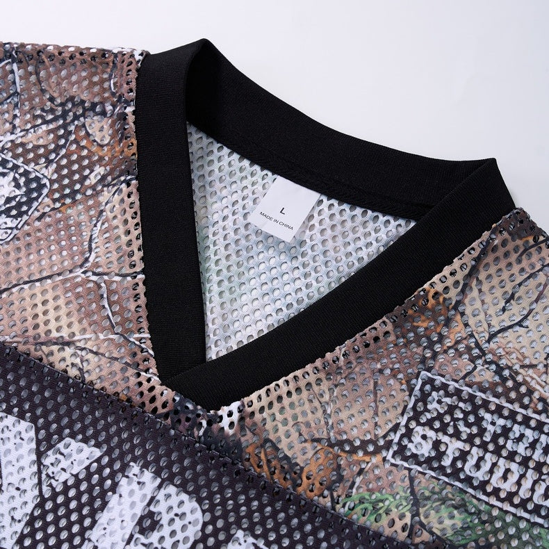 Vintage Fly Rich NO.22 Oversized Graphic Jersey Tees