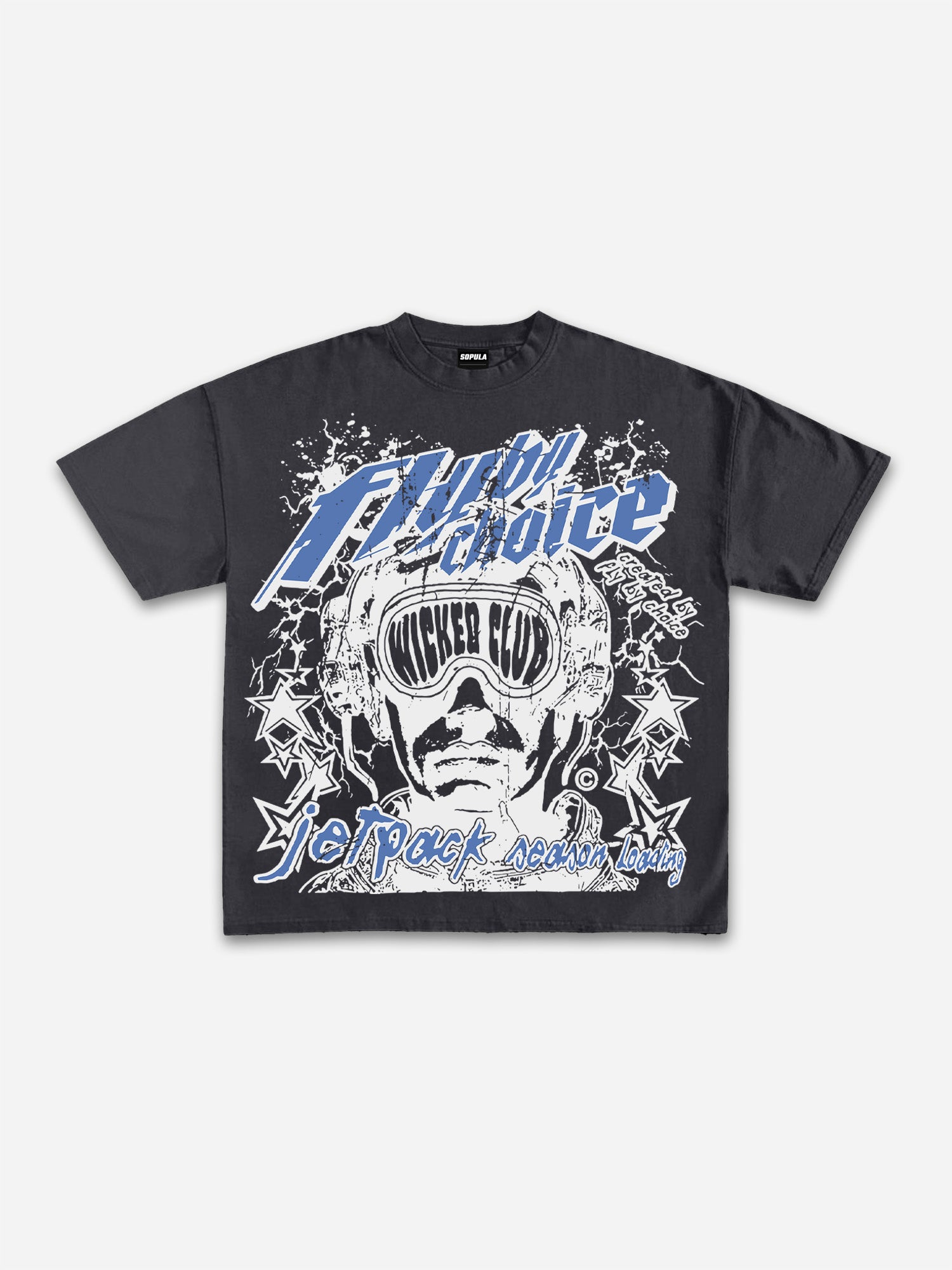 Vintage Fly By Choice Graphic Short Sleeve T-shirt
