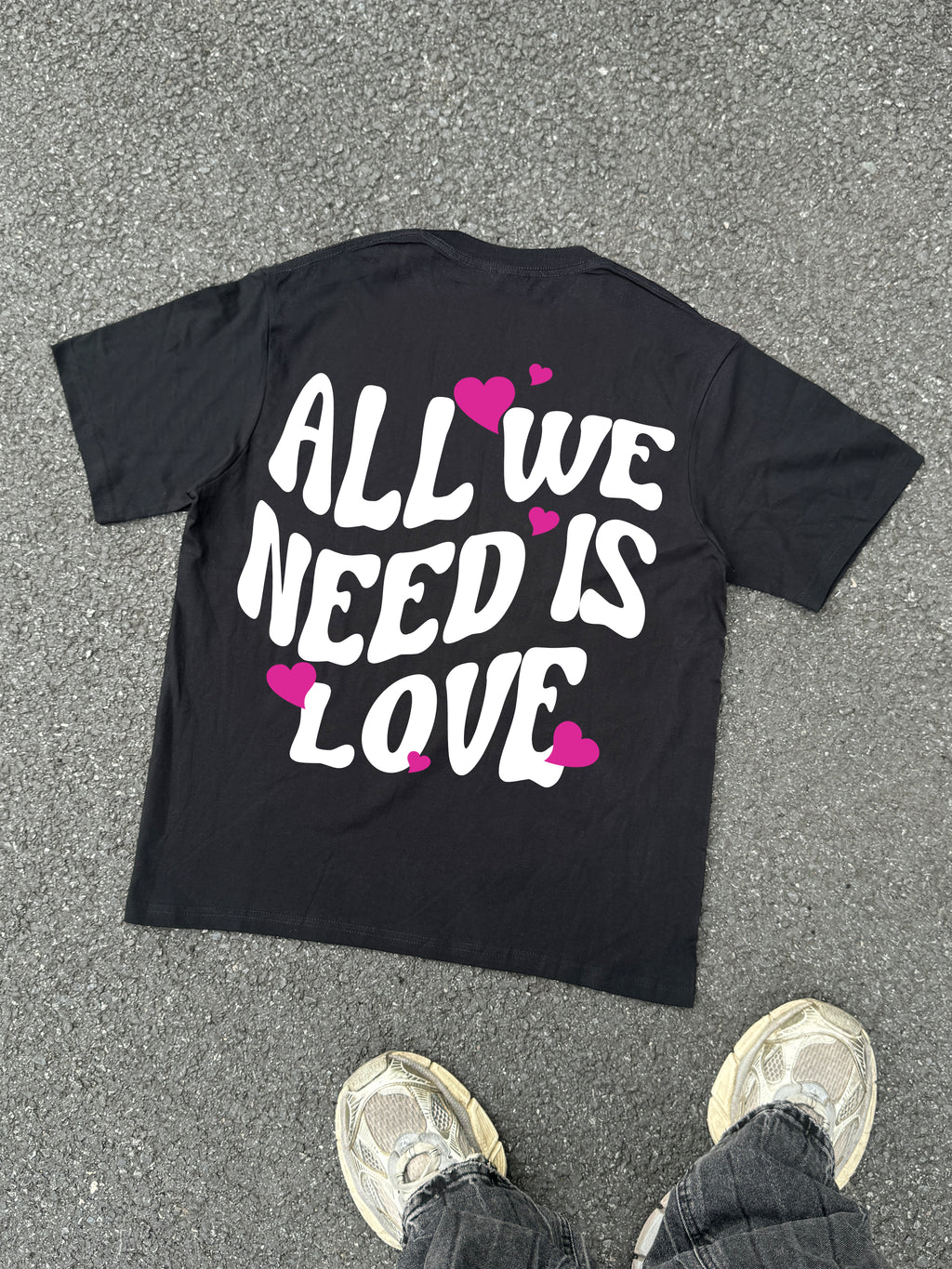 All We Need Is Love Graphic Cotton T-shirt