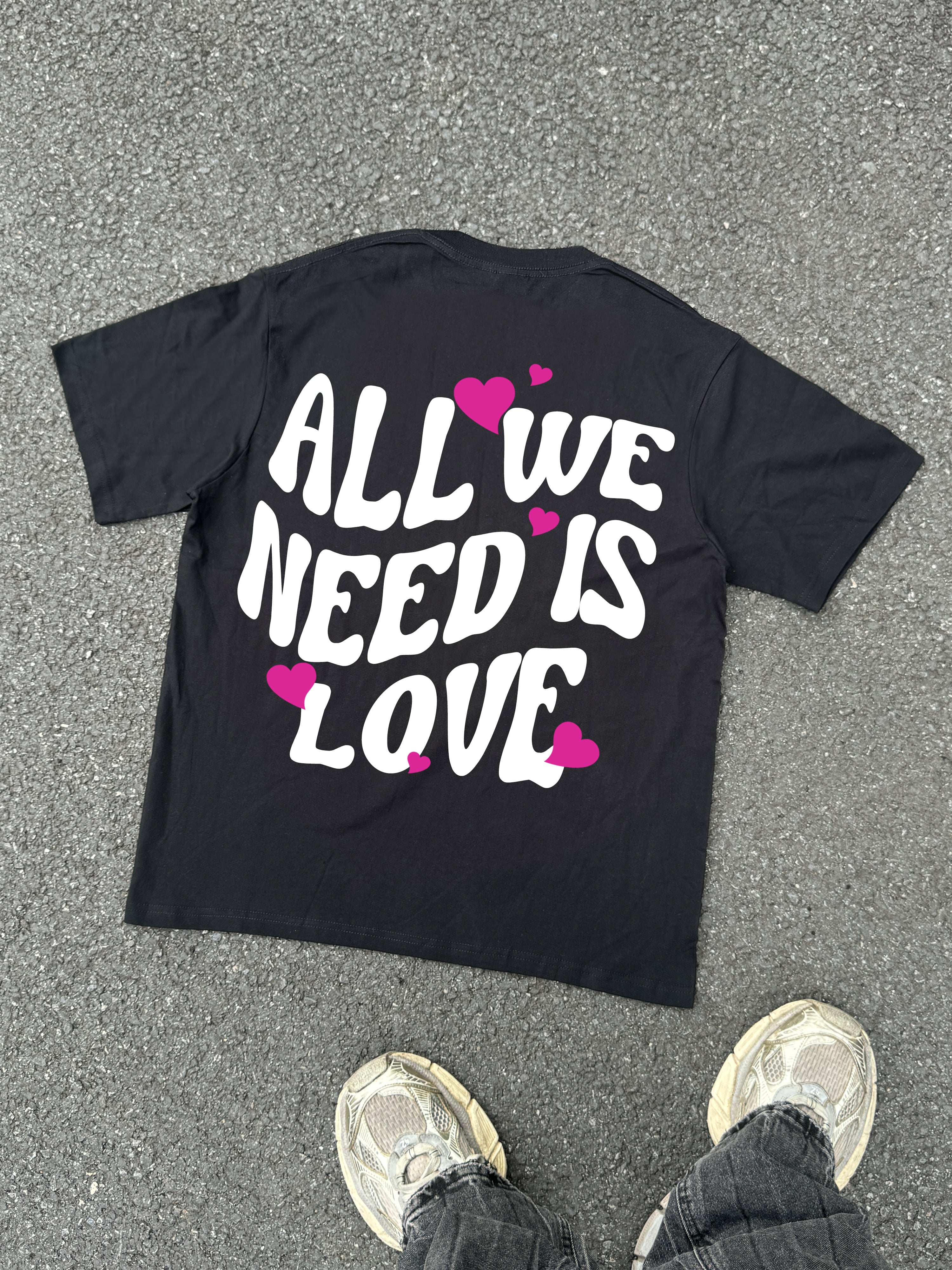 All We Need Is Love Graphic Cotton T-shirt