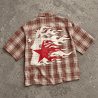 God Speed Vintage Jesus Graphic Plaid Jacket Shirt