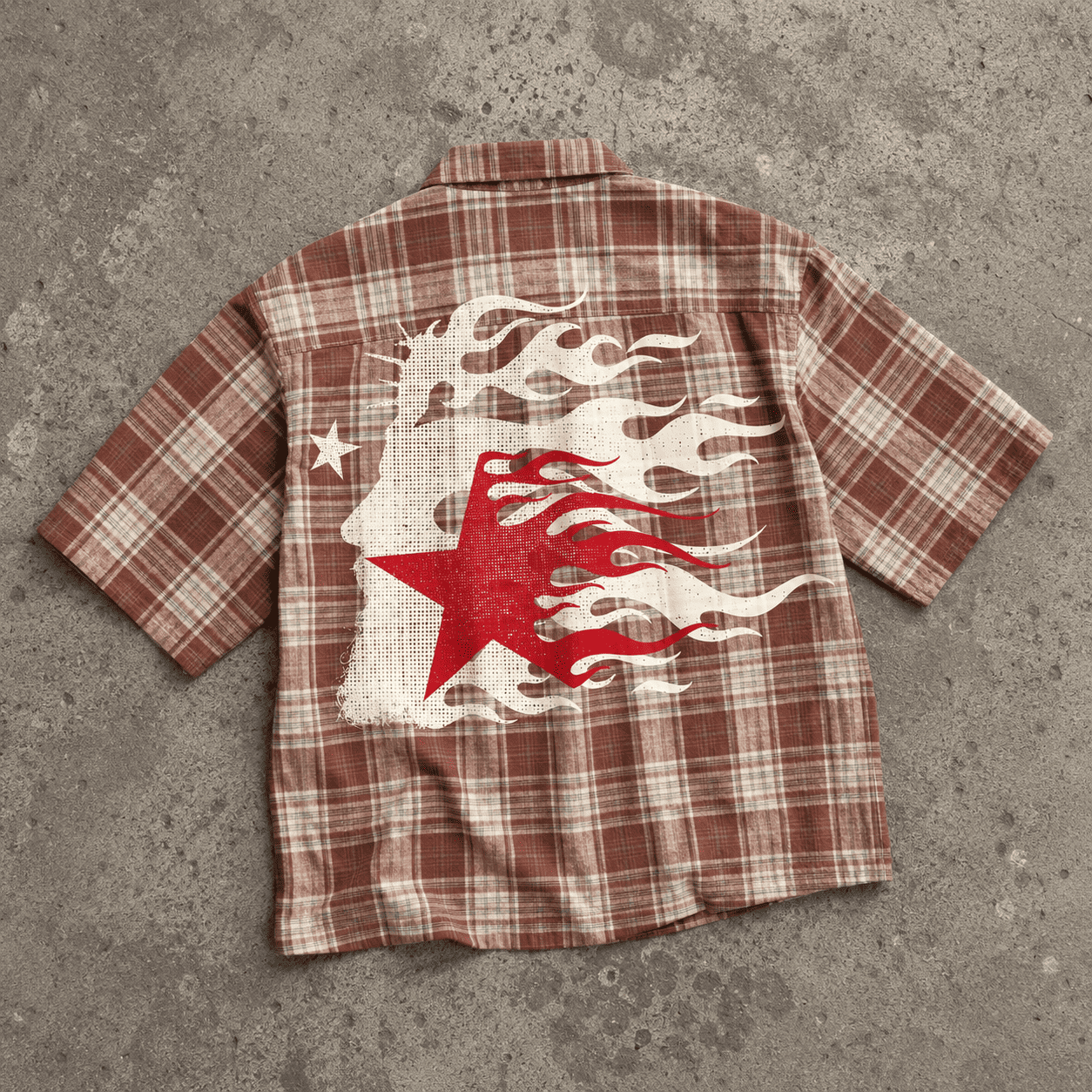 God Speed Vintage Jesus Graphic Plaid Jacket Shirt