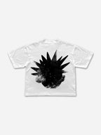 Casual The Brain Explodes Print Cropped T-shirts