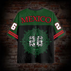 Mexico Aztecs Football Graphic Mesh Jersey T-shirt