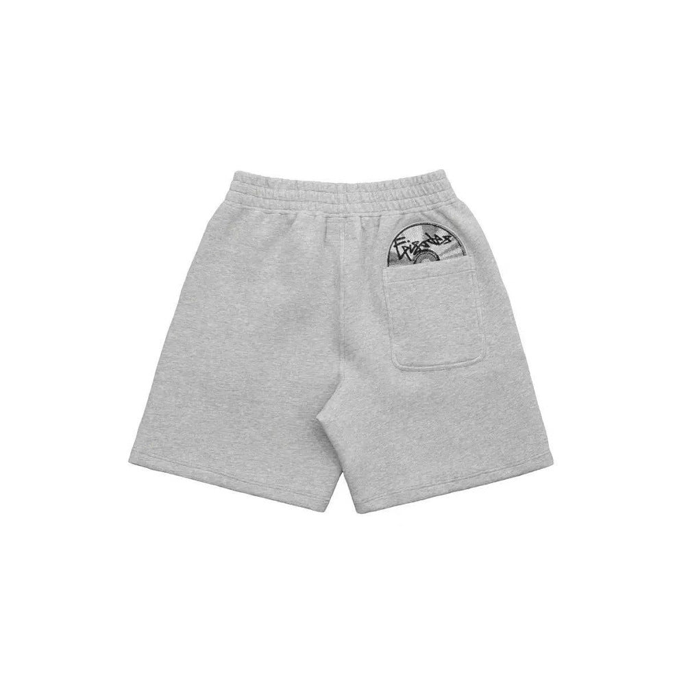 Men's Fashion Cd Embroidered Drawstring Sports Shorts