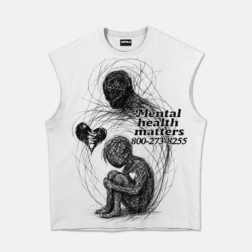 Mental Health Matters Abstract Self-care Graphic Tank Top