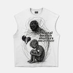 Mental Health Matters Abstract Self-care Graphic Tank Top