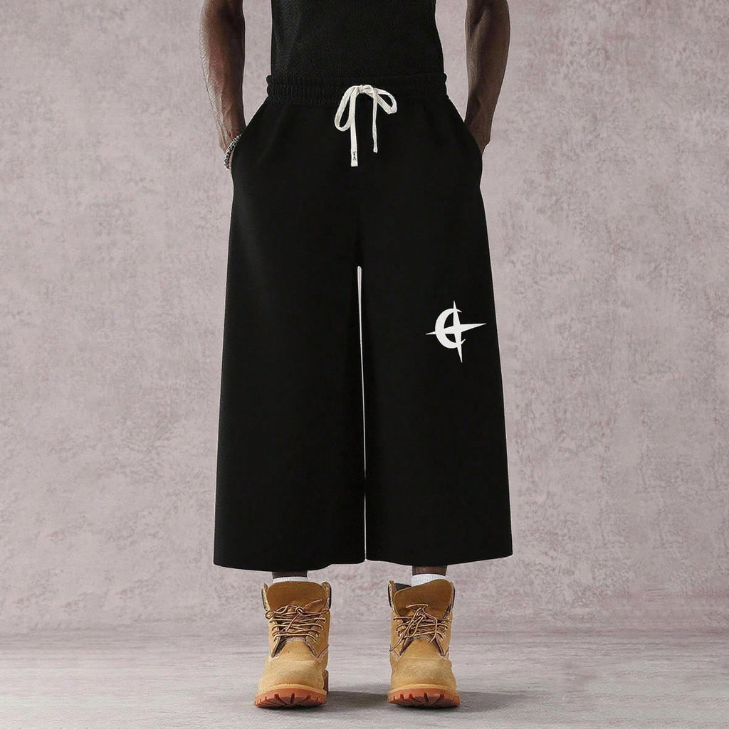 Retro Y2k Men's Terry Wool Capri Sweatpants