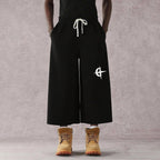 Retro Y2k Men's Terry Wool Capri Sweatpants