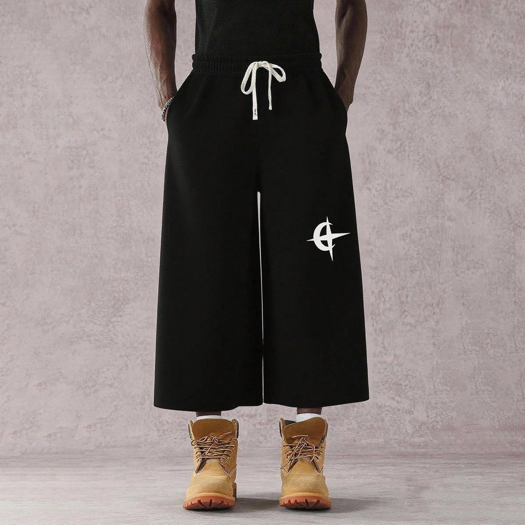 Retro Y2k Men's Terry Wool Capri Sweatpants