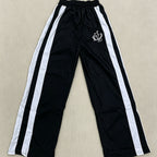 Sporty Striped Embroidered Casual Trousers
