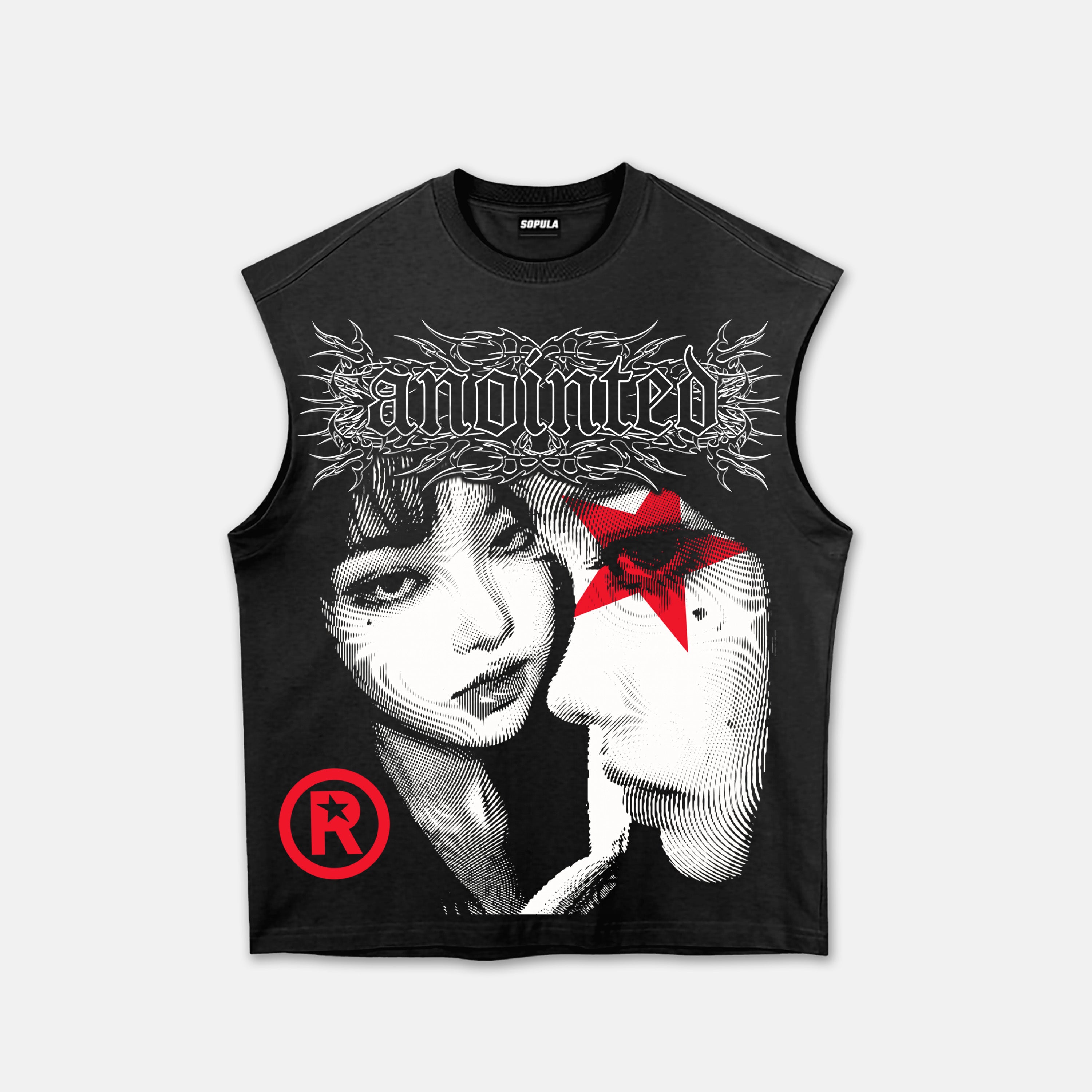 Anointed Y2k Street Portrait Graphic Tank Top