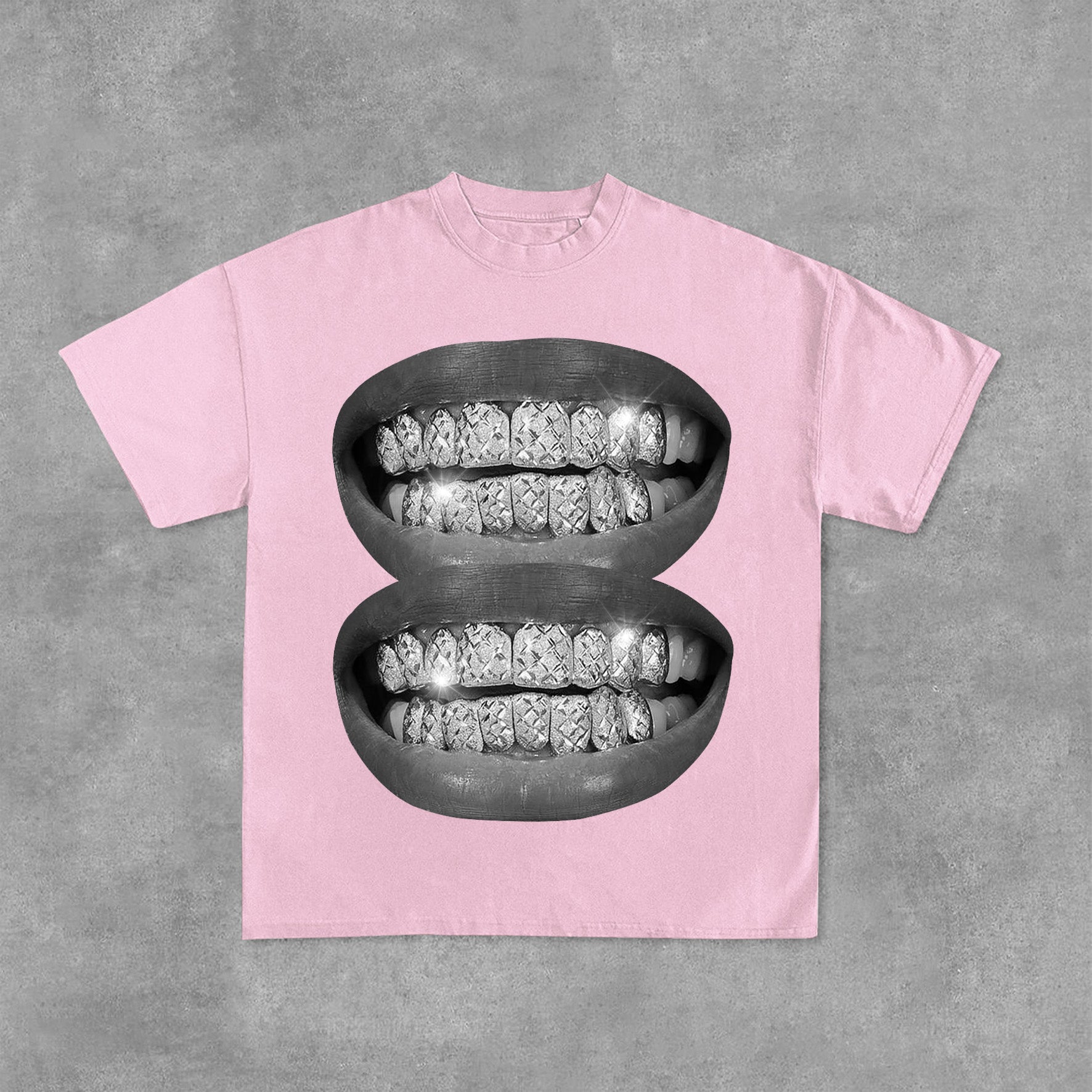 Personalized Lip Graphic Print Fashion Cotton T-Shirt