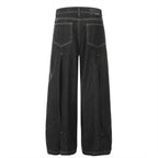 Japanese Snow Velvet Indigo Denim Baggy Jeans