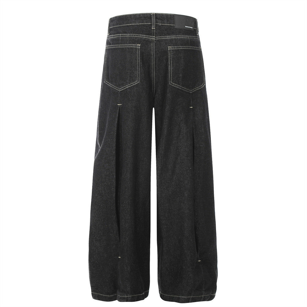 Japanese Snow Velvet Indigo Denim Baggy Jeans
