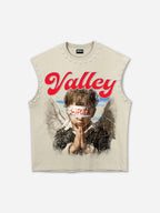 Valley Prayer Angel Vintage Graphic Tank Top