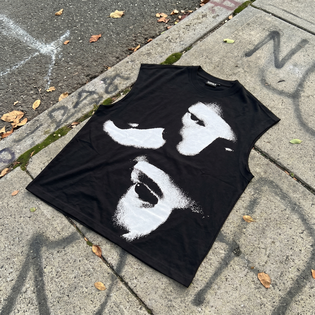 Abstract Portrait Street Graphic Tank Top