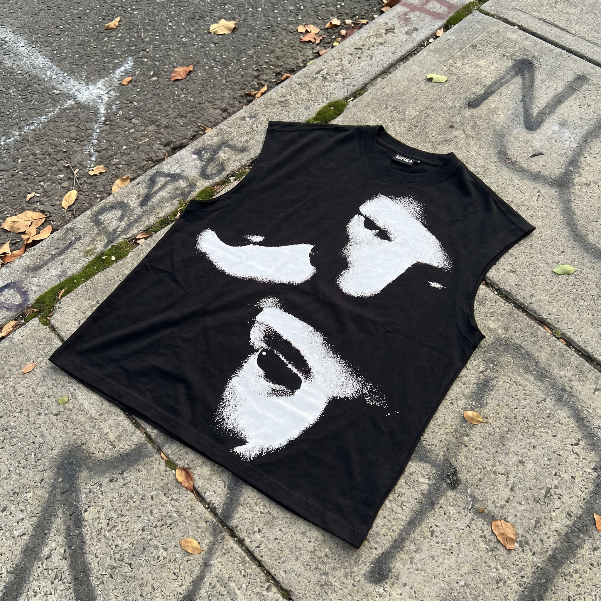 Abstract Portrait Street Graphic Tank Top