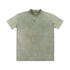 Retro Pure Cotton Casual Collared Short-sleeved Polo Shirt