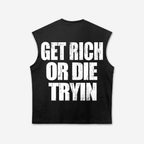 Get Rich Money Portrait Street Graphic Tank Top