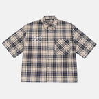 Defeat Angel Retro Floral Graphic Plaid Jacket Shirt