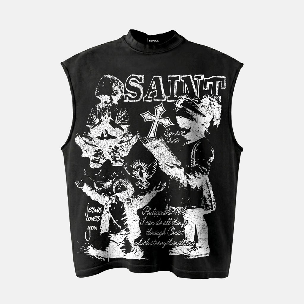 Saint Child Of God Bible Prayer Graphic Tank Top