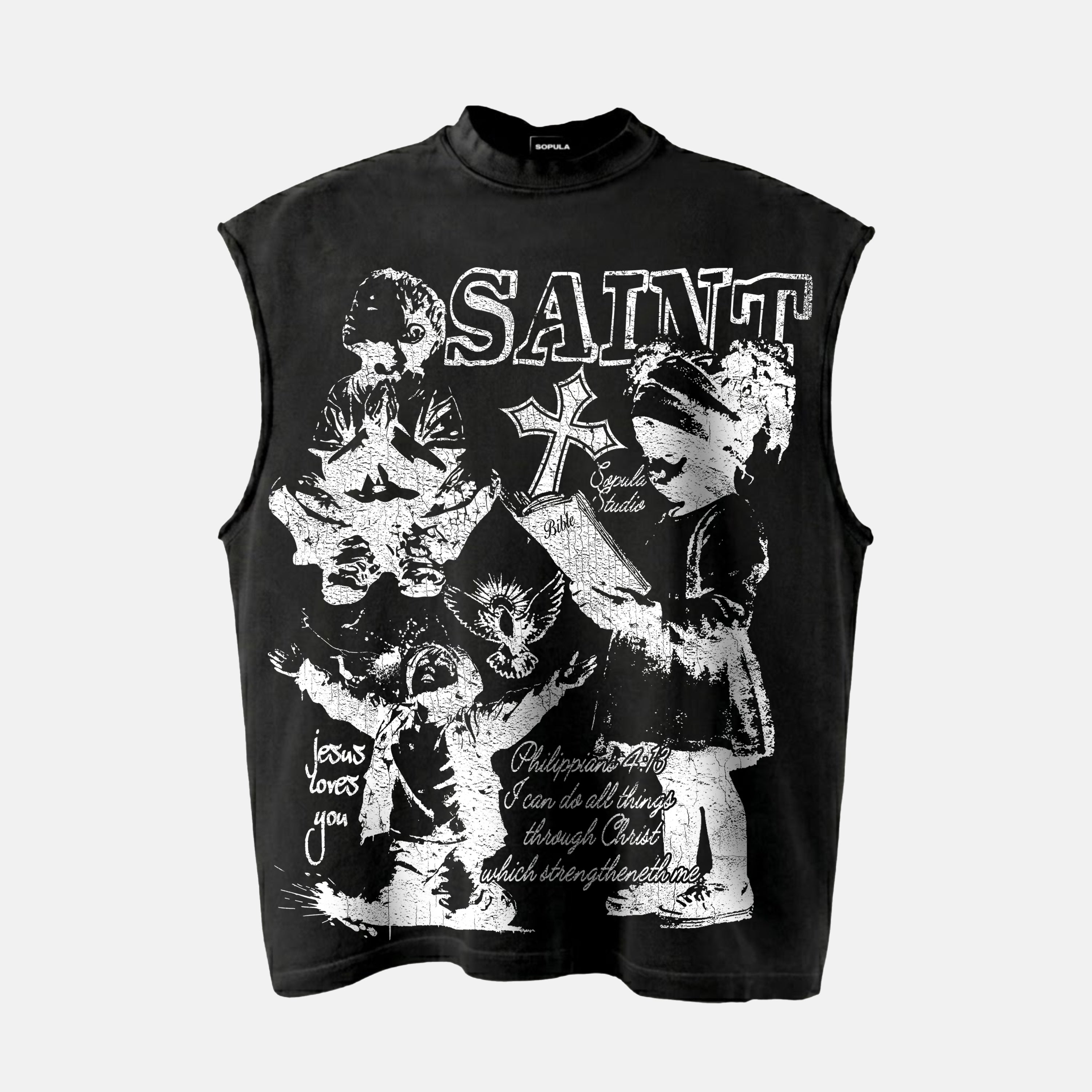 Saint Child Of God Bible Prayer Graphic Tank Top