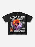 Meditation Following The Heart Retro Making Old Graphics Cotton T-shirt
