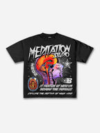 Meditation Following The Heart Retro Making Old Graphics Cotton T-shirt