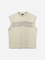 Sopula Shining Diamond Font Graphic Rhinestone Tank Top