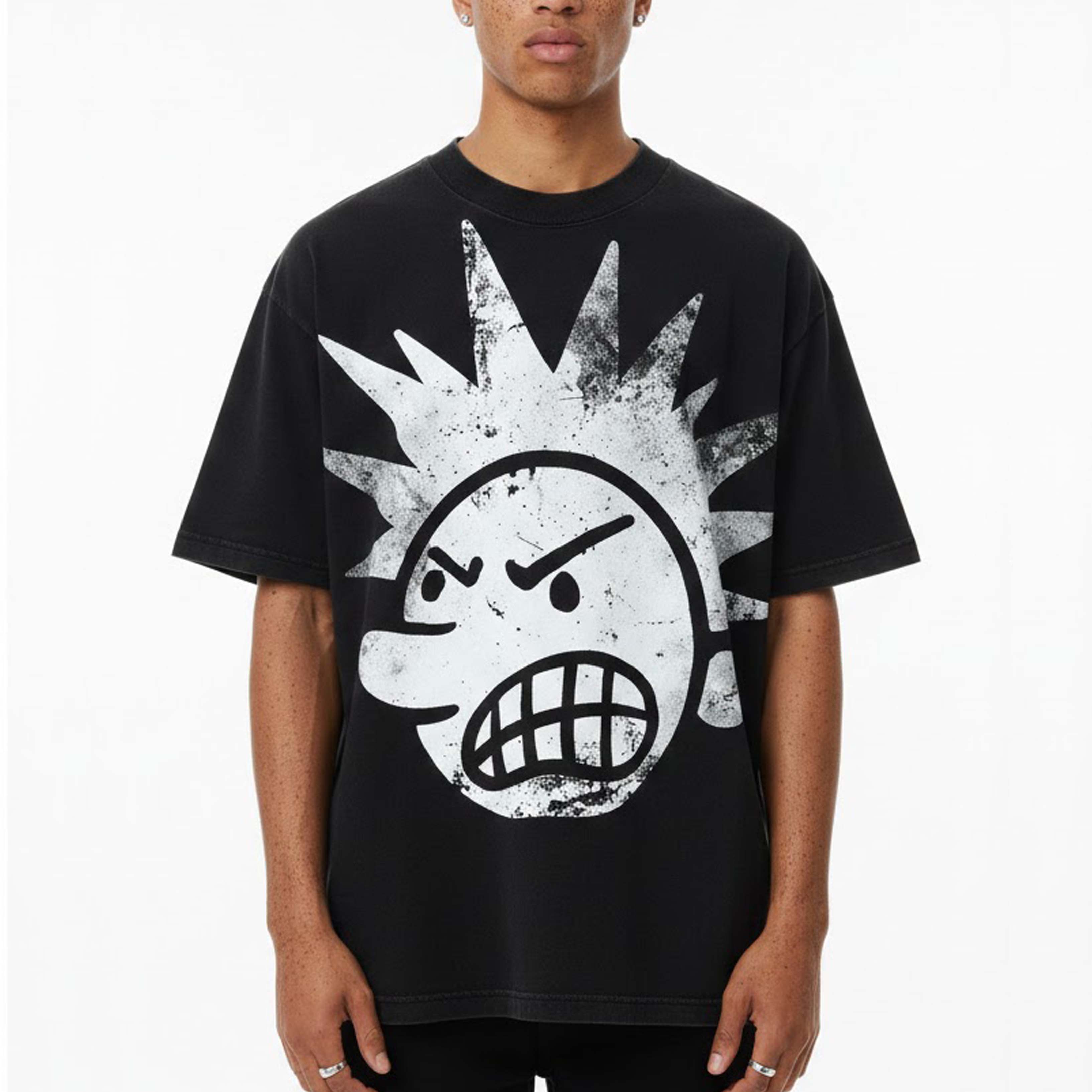 Casual The Brain Explodes Print Short Sleeve T-shirt