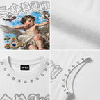 Sopula Retro Angel Cross Graphic Rhinestone Tank Top