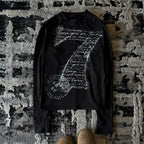 7-digit Graphic Long-sleeved T-shirt
