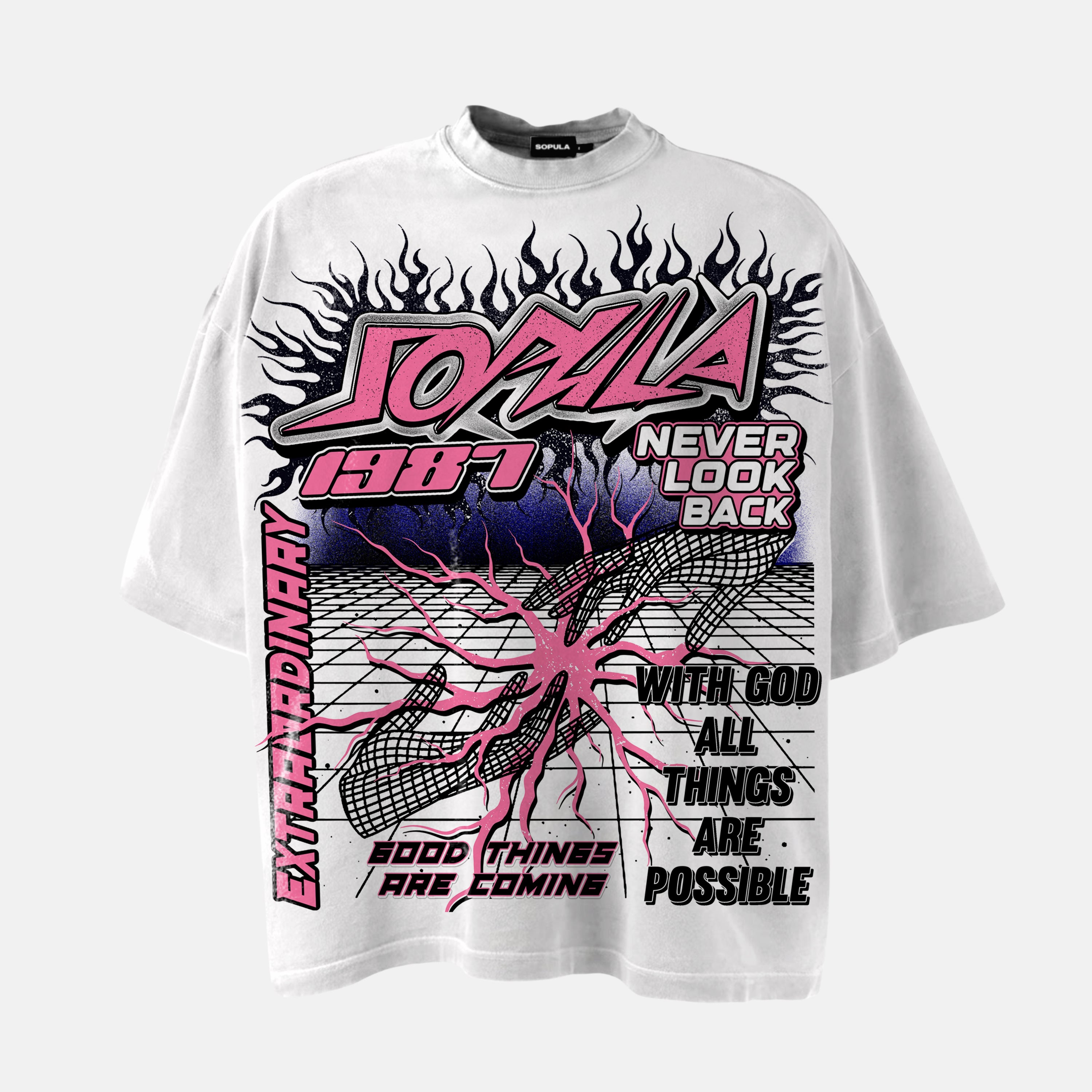 Genesis Spiritual Connection Street Y2k Vintage Graphic Cotton T-shirt