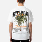 Stay Real Coconut Vacation Vintage Graphic Cotton T-shirt
