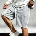Men's Studded Drawstring Cargo Shorts
