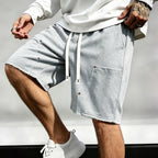 Men's Studded Drawstring Cargo Shorts
