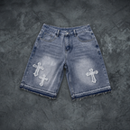 Cowboy Rodeo Dreams Tank Top & Letter Embroidered Denim Shorts Set